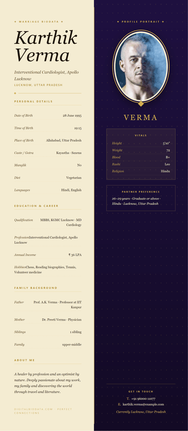 Template-7 biodata template preview